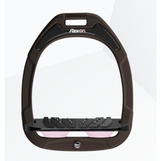 Ultra-Grip Steigbügel braun/schwarz/rosa Flex-On Green Composite