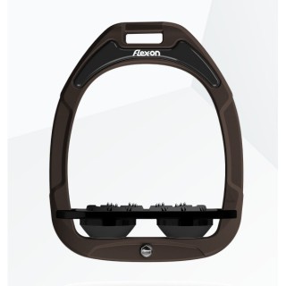 Platte Ultra Grip Steigbügel Braun/Schwarz/Schwarz Flex-On Green Composite