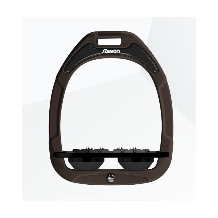 Platte Ultra Grip Steigbügel Braun/Schwarz/Schwarz Flex-On Green Composite