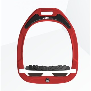 Ultra Grip Steigbügel Rot/Weiß/Braun Flex-On Green Composite