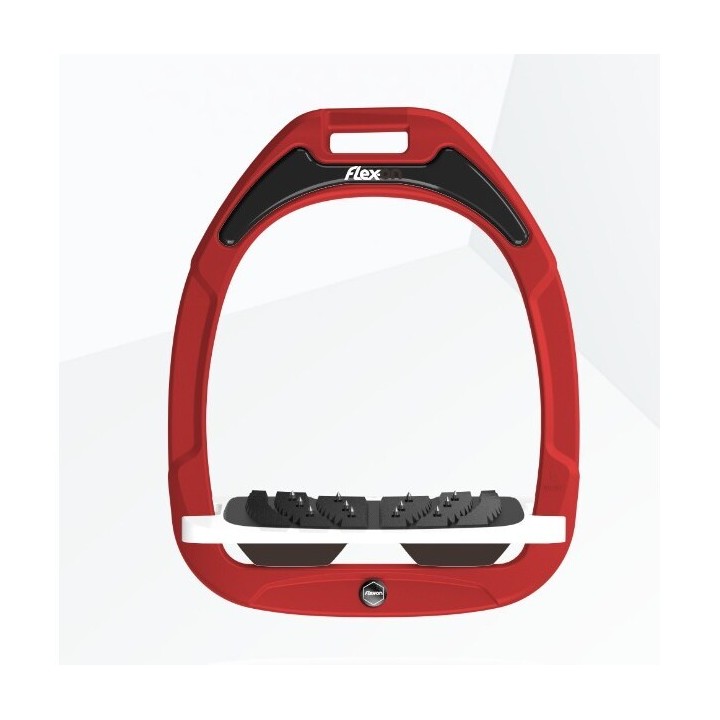 Ultra Grip Steigbügel Rot/Weiß/Braun Flex-On Green Composite