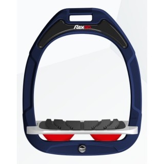 Schräger Grip Steigbügel Marine/Grau/Rot Flex-On Green Composite