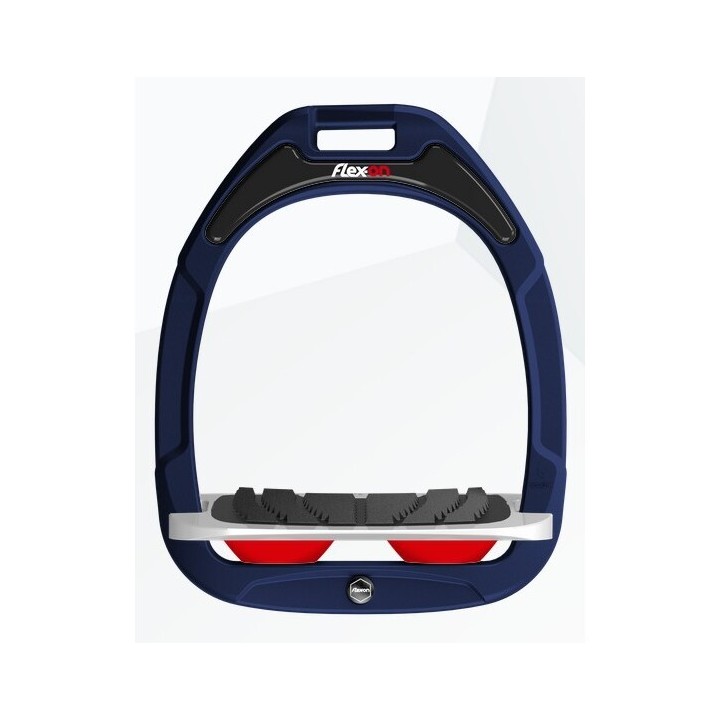 Schräger Grip Steigbügel Marine/Grau/Rot Flex-On Green Composite