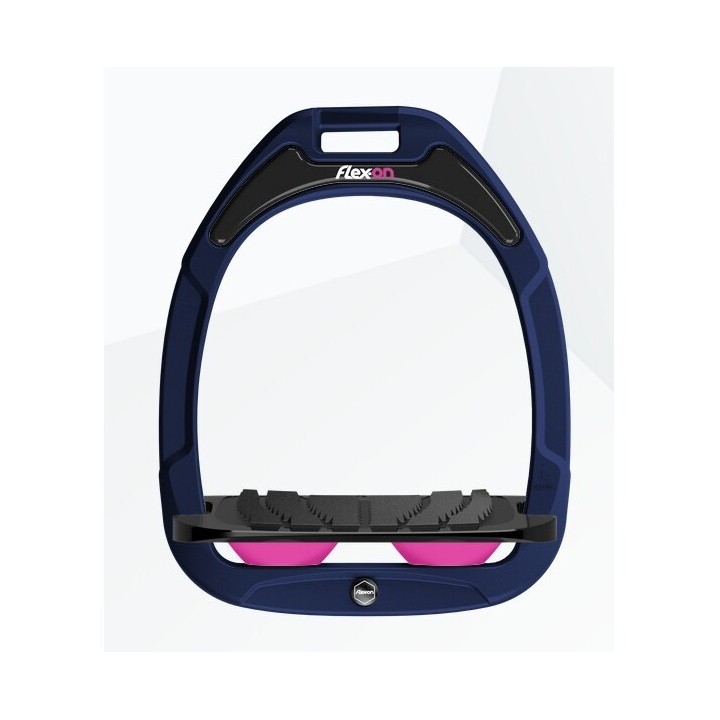 Schräg-Greifsteigbügel Marine/Schwarz/Rosa Flex-On Green Composite