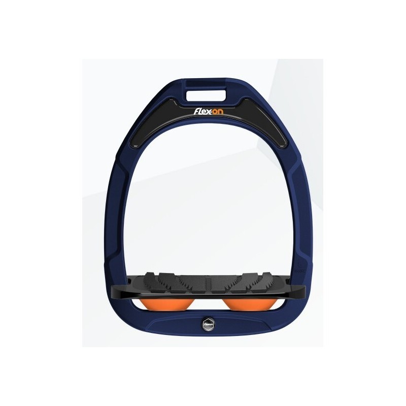 Schrägsteigbügel Grip Marine/Schwarz/Orange Flex-On Green Composite