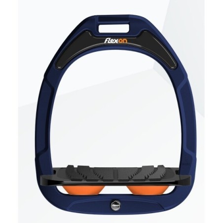 Schrägsteigbügel Grip Marine/Schwarz/Orange Flex-On Green Composite
