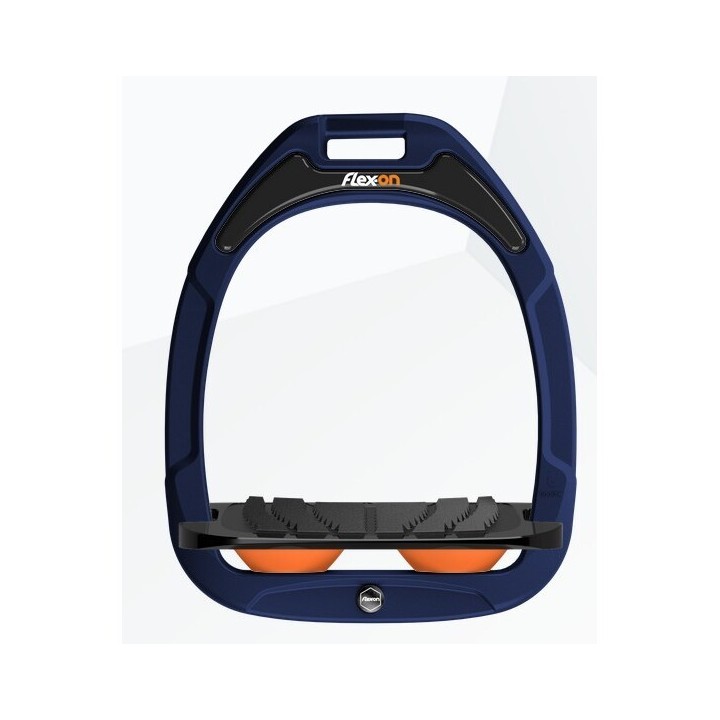 Schrägsteigbügel Grip Marine/Schwarz/Orange Flex-On Green Composite