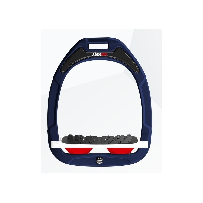Schrägsteigbügel Ultra Grip Marine/Weiß/Rot Flex-On Green Composite