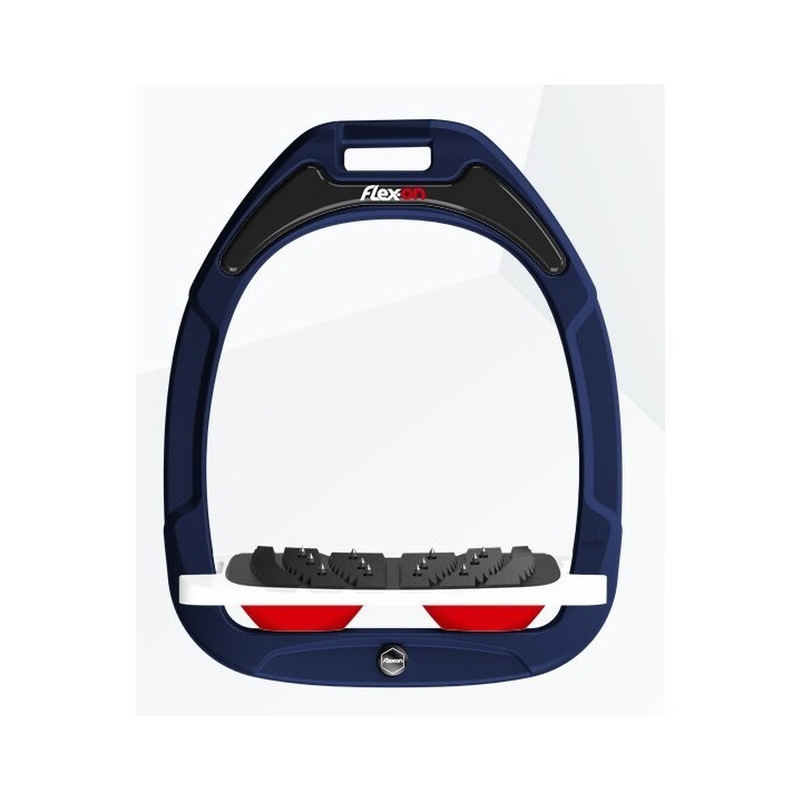 Schrägsteigbügel Ultra Grip Marine/Weiß/Rot Flex-On Green Composite