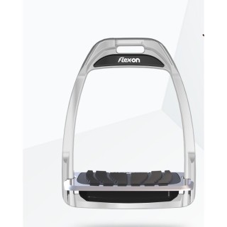 Abgewinkelte Aluminiumsteigbügel mit schwarzem Grip Flex-On Hunter H