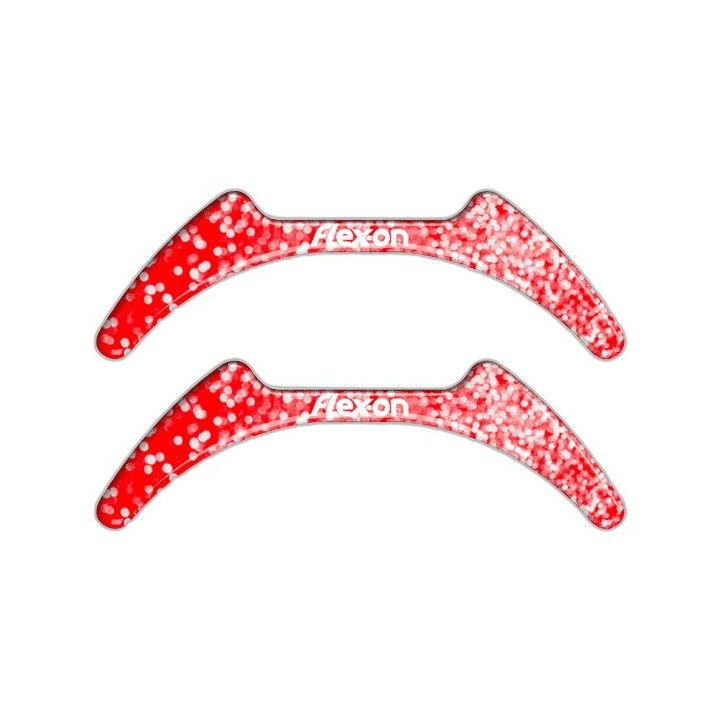 Rote Glitzer Aufkleber für Steigbügel Flex-On