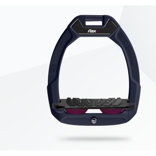 Sicherheitssteigbügel Reiten Schräg Ultra Grip Aluminium/Schwarz/Plum Flex-On Safe-On