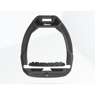 Sicherheitssteigbügel Reiten Neigung Grip Anthrazit/Weiß/Schwarz Flex-On Safe-On