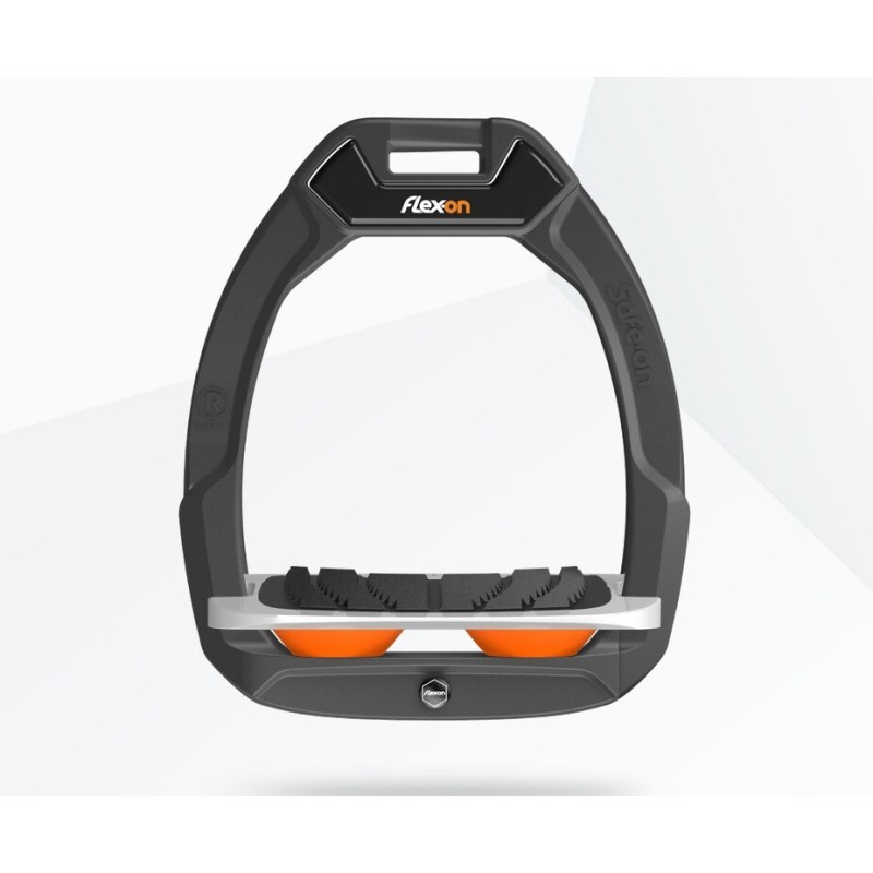 Sicherheitssteigbügel mit Neigung Grip Anthrazit/Grau/Orange Flex-On Safe-On
