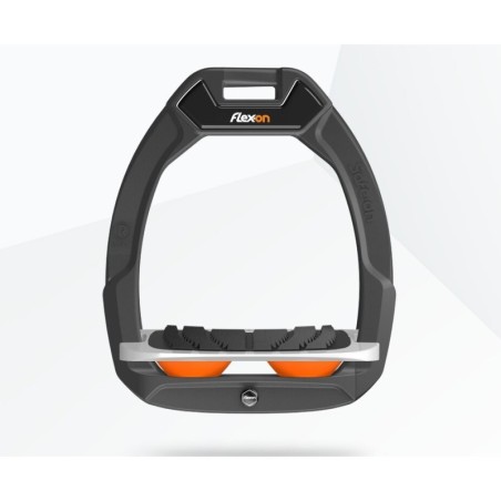 Sicherheitssteigbügel mit Neigung Grip Anthrazit/Grau/Orange Flex-On Safe-On