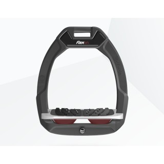 Sicherheitssteigbügel Reiten Geneigt Ultra Grip Anthrazit/Grau/Bordeaux Flex-On Safe-On