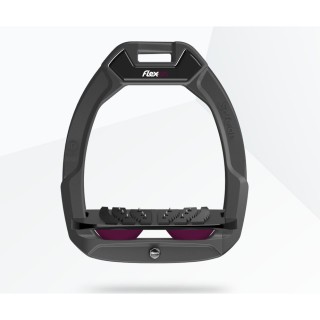 Reit Sicherheitssteigbügel Neigung Ultra Grip Anthrazit/Schwarz/Purpur Flex-On Safe-On