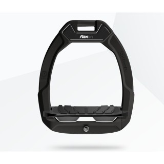 Sicherheitssteigbügel Reiten Schräg Grip Schwarz/Schwarz/Anthrazit Flex-On Safe-On