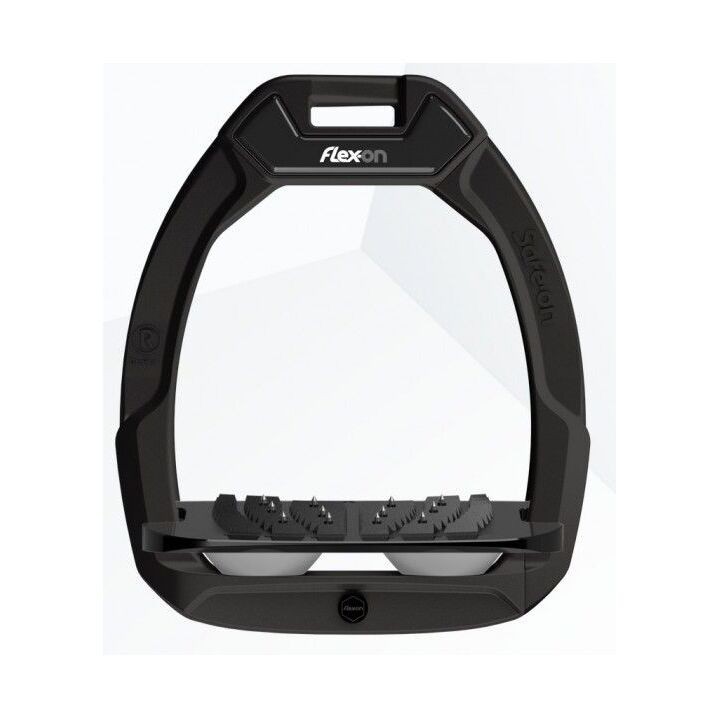 Sicherheitssteigbügel Reitens Neigungswinkel Ultra Grip Schwarz/Schwarz/Anthrazit Flex-On Safe-On