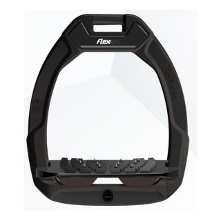Sicherheitssteigbügel Reiten Neigung Ultra Grip Schwarz/Schwarz/Braun Flex-On Safe-On