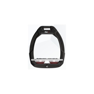 Sicherheitsreitsteigbügel Flach Grip Schwarz/Grau/Bordeaux Flex-On Safe-On