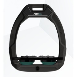 Sicherheits-Steigbügel Flat Ultra Grip Schwarz/Schwarz/Grün Flex-On Safe-On