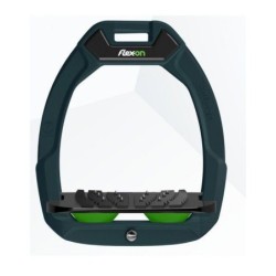 Sicherheitssteigbügel Reiten Neigbar Ultra Grip Grün/Schwarz/Grün Flex-On Safe-On