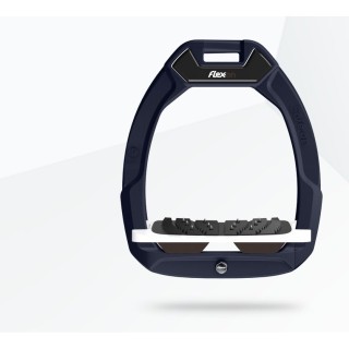 Sicherheitssteigbügel Reiten Neigungs-Ultra Grip Marine/Weiß/Braun Flex-On Safe-On