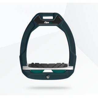 Sicherheitsreitbeschläge geneigt Grip Grün//Grau/Grün Flex-On Safe-On