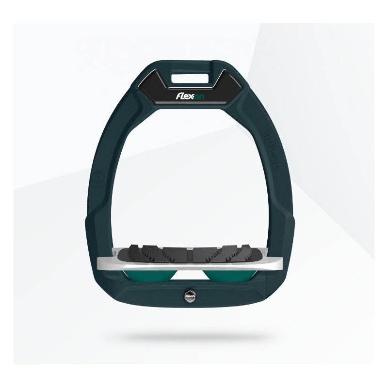 Sicherheitsreitbeschläge geneigt Grip Grün//Grau/Grün Flex-On Safe-On