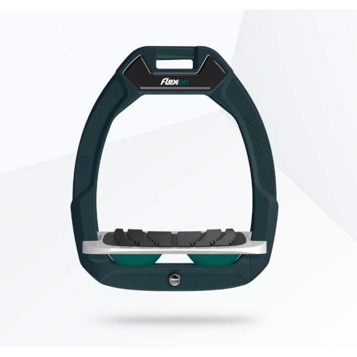 Sicherheitsreitbeschläge geneigt Grip Grün//Grau/Grün Flex-On Safe-On