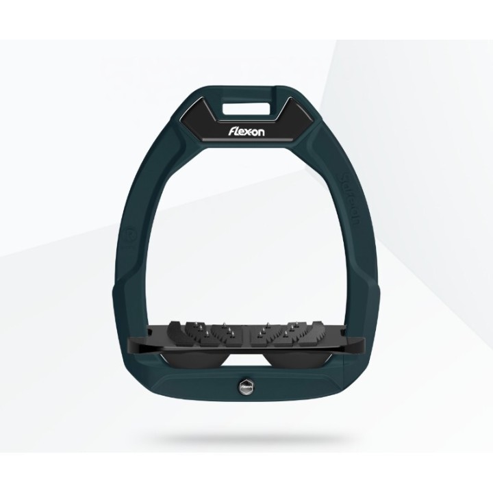 Sicherheitssteigbügel Reiter Inclined Ultra Grip Grün/Schwarz/Schwarz Flex-On Safe-On