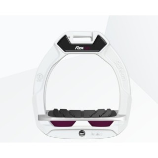 Sicherheitssteigbügel Reiterei Neigung Grip Weiß/Grau/Pflaume Kinder Flex-On Safe-On