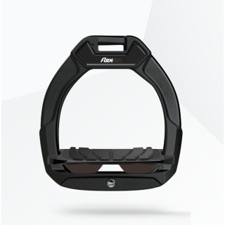 Sicherheitssteigbügel Reiten Neigung Grip Schwarz/Schwarz/Braun Kinder Flex-On Safe-On