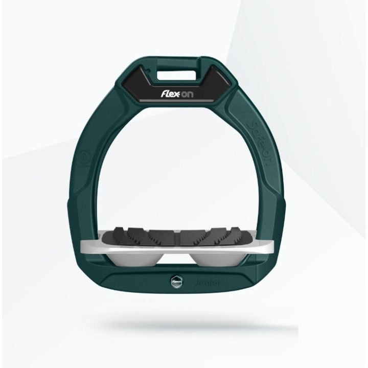 Sicherheitssteigbügel Reiten Neigung Grip Grün/Grau/Grau Kinder Flex-On Safe-On