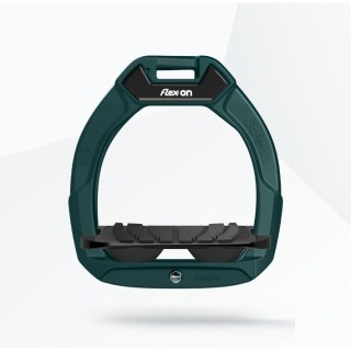 Sicherheitssteigbügel Reiter Steigbügel Schräge Grip Grün/Schwarz/Schwarz Kinder Flex-On Safe-On