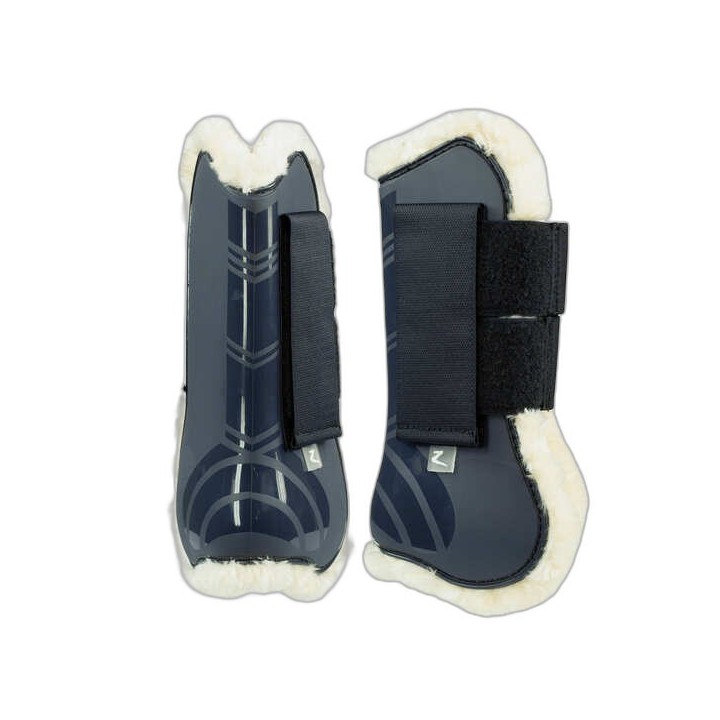 Offene Vorderbeingamaschen Sehnenschutz mit Fellimitat-Futter Horze Caliber