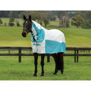Outdoor-Decke für Pferde mit abnehmbarer Halsabdeckung Kool Coat Airstream II 240g