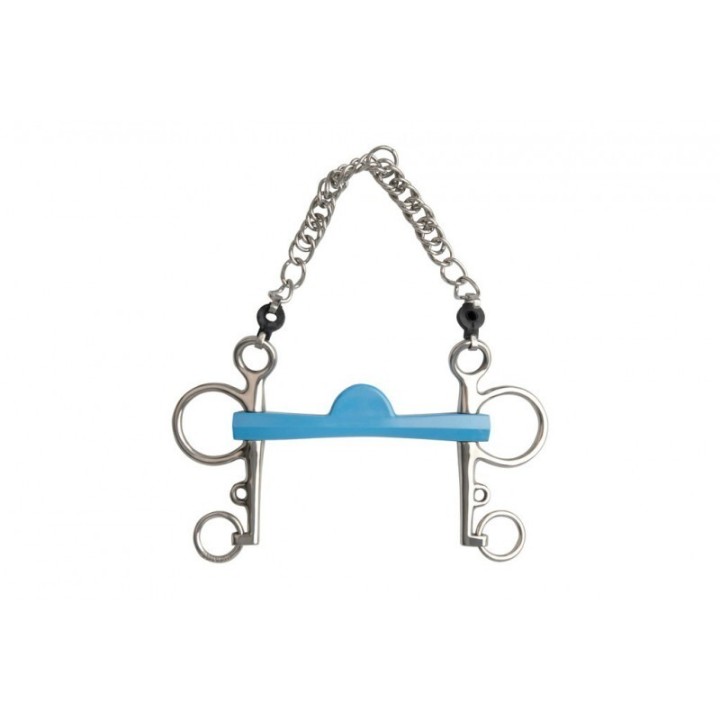 Pelham für Pferd Halbmond lange Zweige Metalab Flexi