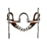 Mors Western Snaffle für Pferde mit mit Kupfer überzogenen Seiten und kurzen, gravierten Armen Metalab BF