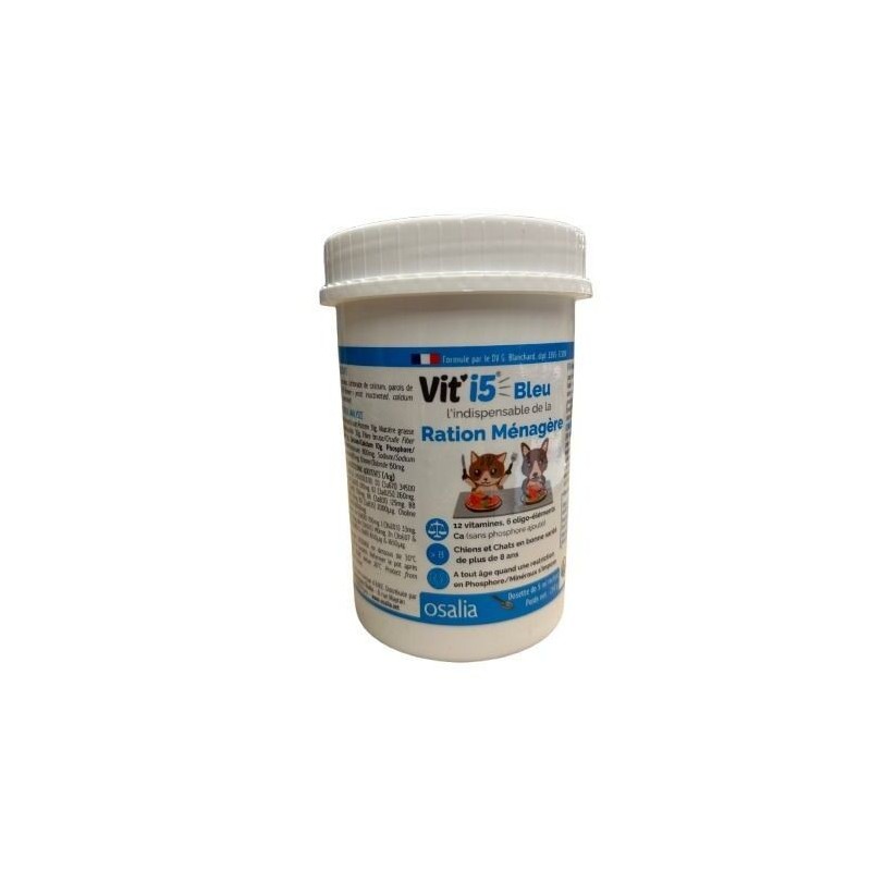 Ergänzungsfutter für Hunde und Katzen Osalia Vit'i5 Bleu