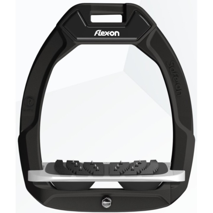 Sicherheitsreitersteigbügel Schräg Grip Anthrazit/Grau/Schwarz Flex-On Safe-On