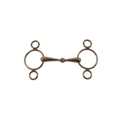 Mundstück mit 3 hohlen Ringen für Pferde Umbria Equitazione