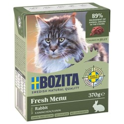 6 x 370 g Bozita Tetra Häppchen in Gelee oder Soße zum Sonderpreis! - Kaninchen in Gelee