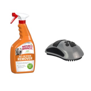 709 ml / 946 ml Natures Miracle + FURminator Curry Comb Striegel gratis! - Set-In Flecken- und Geruchsentferner (709 ml)