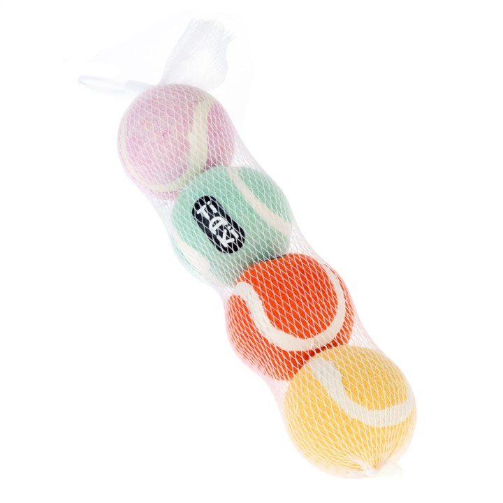 TIAKI Tennisbälle für Hunde im Set - 4 Stück (ca. Ø 6,3 cm)