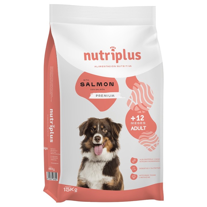 Nutriplus Adult Dog mit Lachs - 15 kg