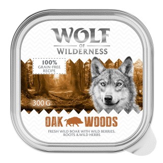 Wolf of Wilderness Adult - Single Protein 6 / 24 x 300 g Schale  - 6 x 300 g: Oak Woods - Wildschwein