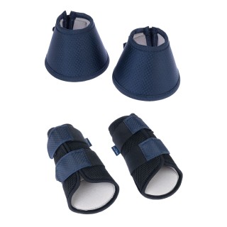 Nomad Tales Set Gamaschen & Hufglocken aus Elastan - Sparset: 2 Gamaschen & 2 Hufglocken, Größe L