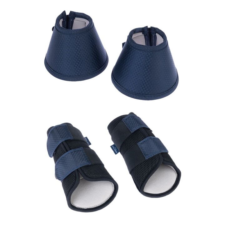 Nomad Tales Set Gamaschen & Hufglocken aus Elastan - Sparset: 2 Gamaschen & 2 Hufglocken, Größe L